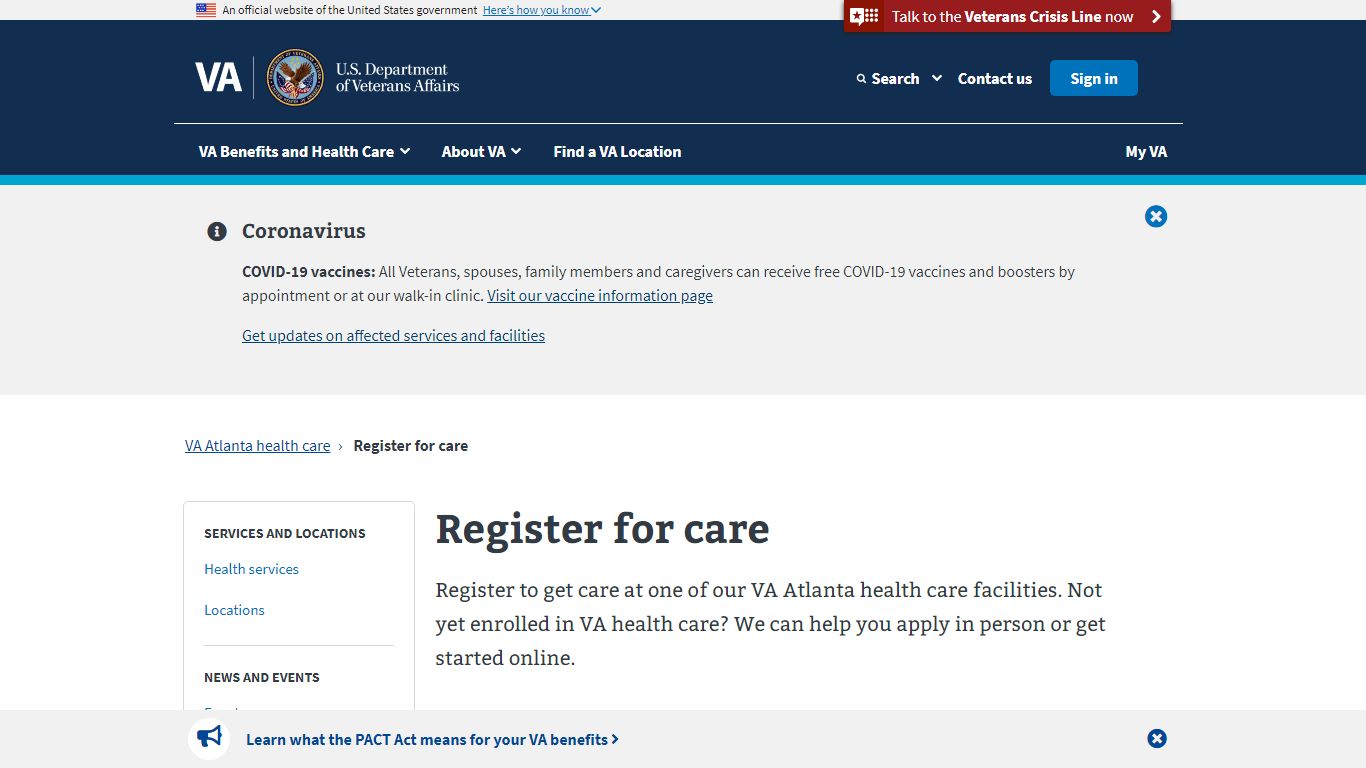 Register For Care | VA Atlanta Health Care | Veterans Affairs