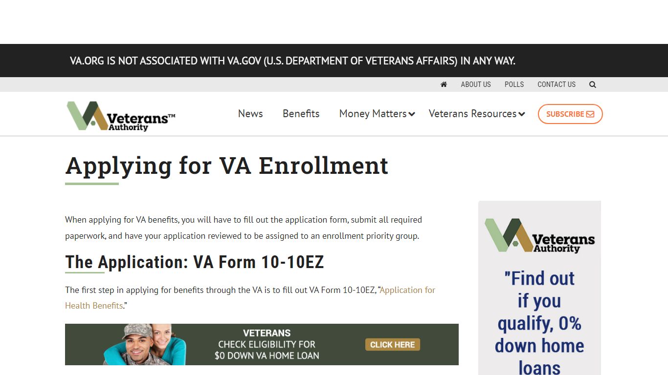 Applying for VA Enrollment